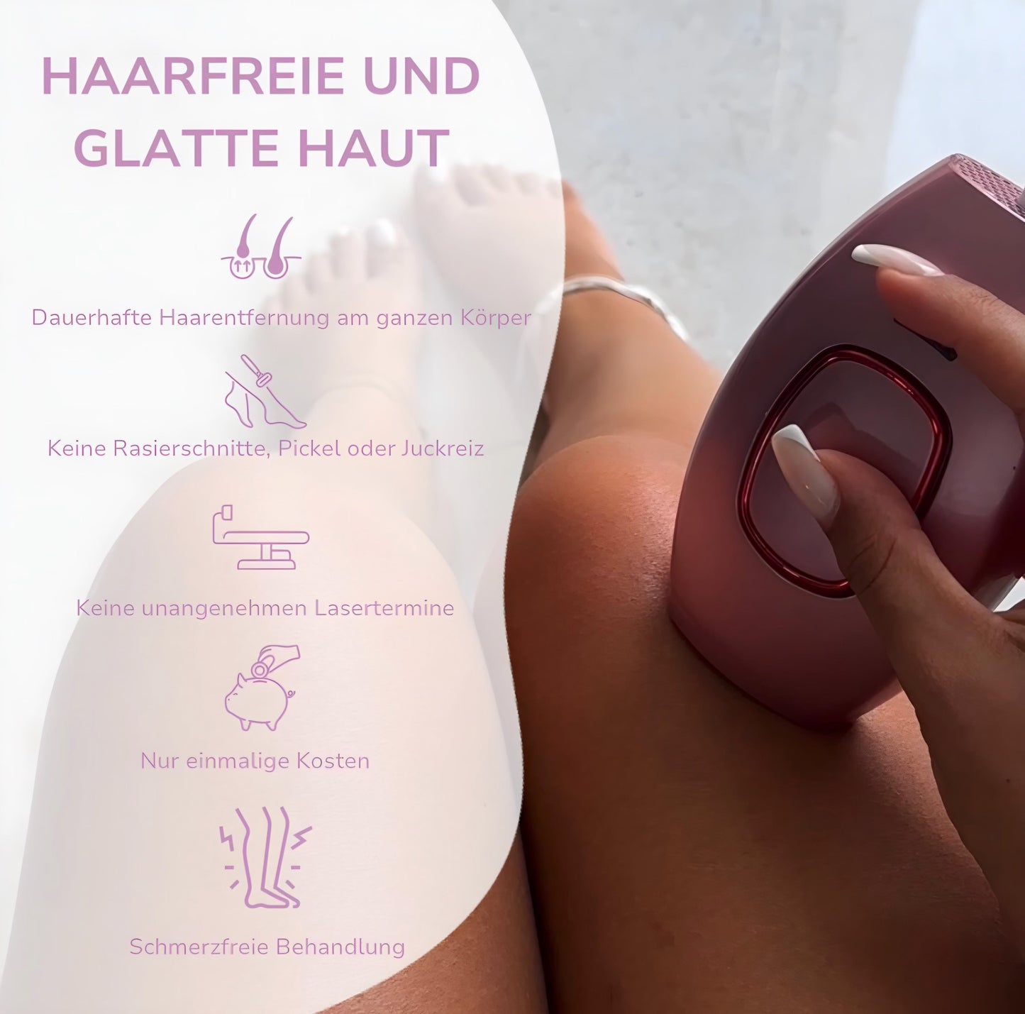 Ylvis NOVALABS Hair Remover I Die führende Laser-Haarentfernung für Zuhause